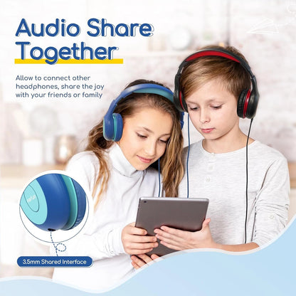 EarFun Foldable Headphones for kids, 85/94dB Volume Limiter,