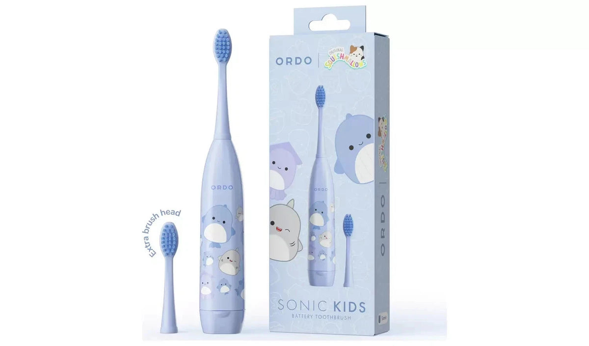 Ordo Squishmallows Sonic Kids Battery Electric Toothbrush - Blue Samir NEW