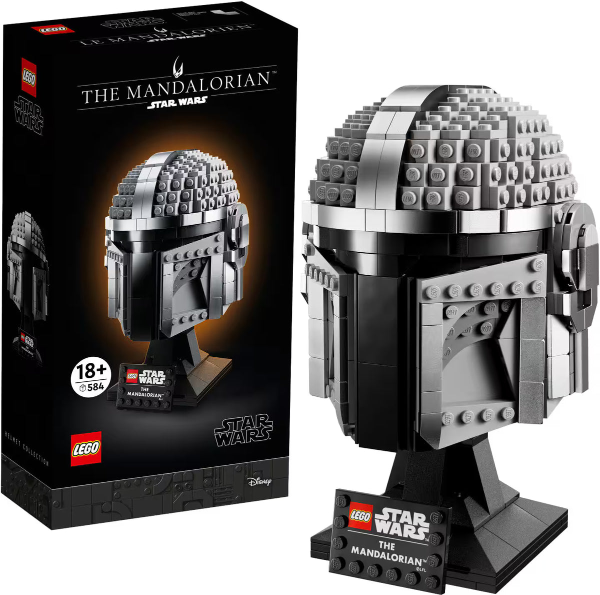 LEGO Star Wars The Mandalorian Helmet 75328 – 584 Pieces – 18+ – Brand New