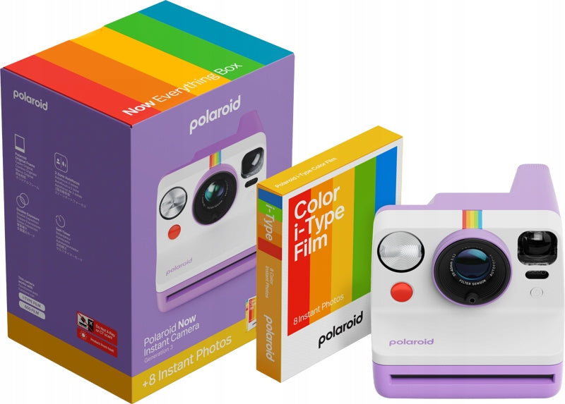 Polaroid Now Gen 3 Instant Camera Purple + Colour i-Type Film – 8 Photos